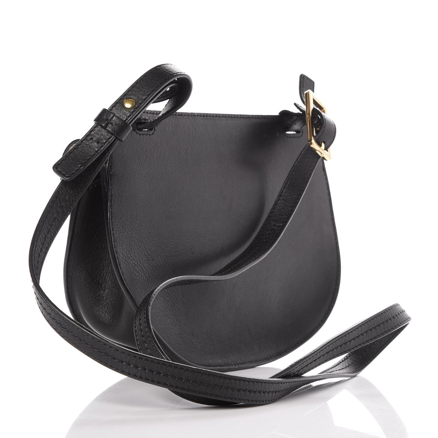 Calfskin Mini Georgia Crossbody Bag Black