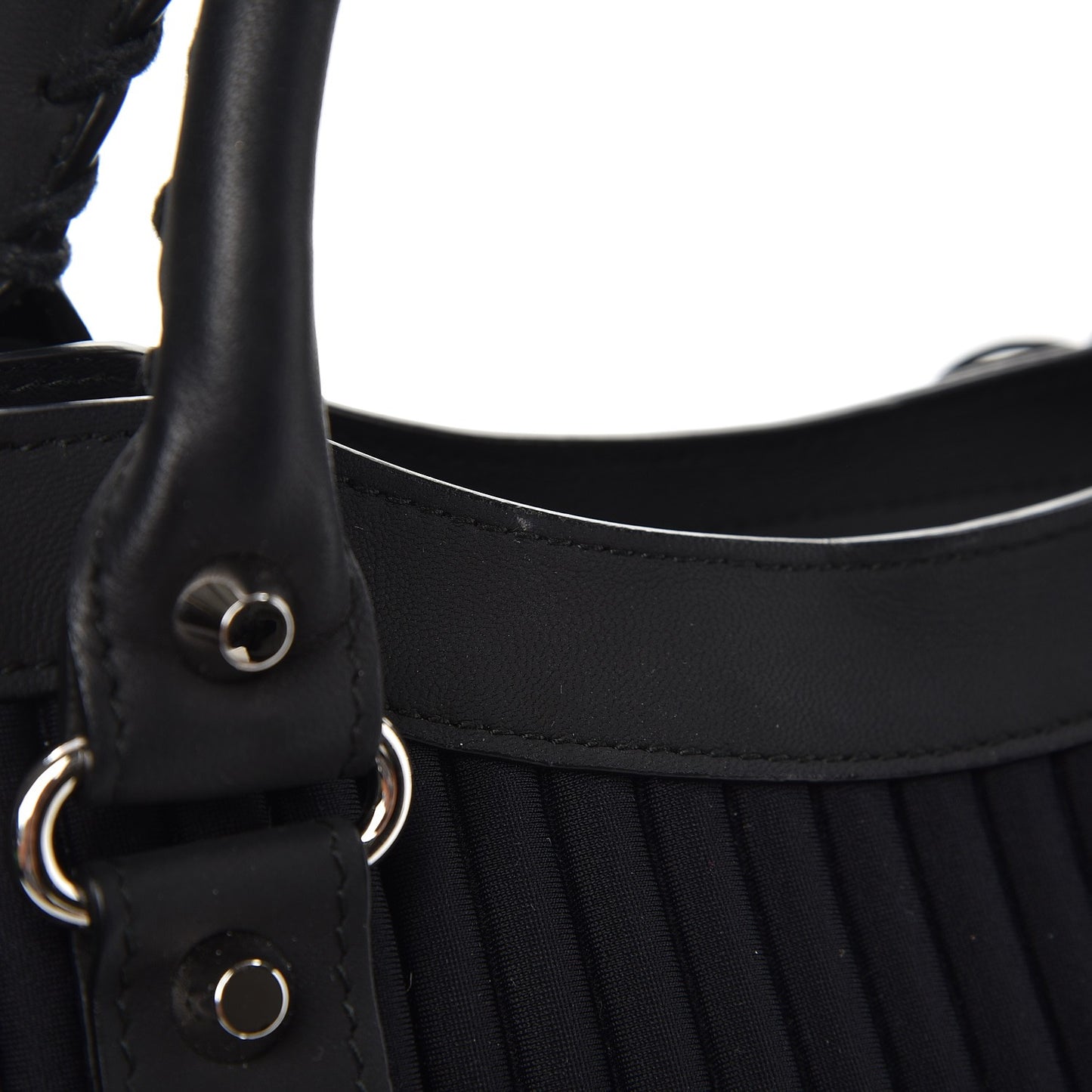 Ribbed Neoprene Classic Silver Hardware City Black