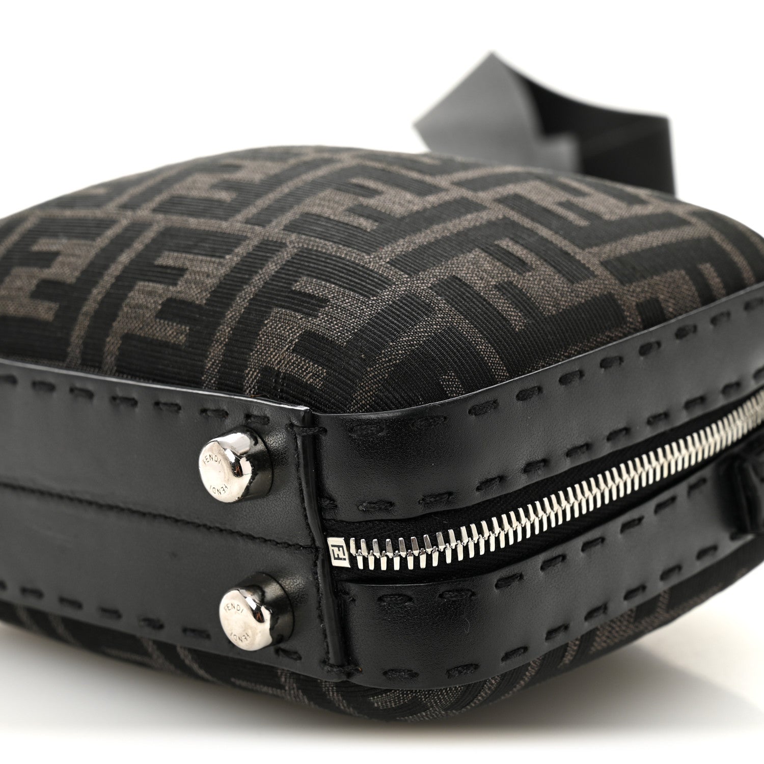 Fendi Recycled Fabric Jacquard Vitello Astro FF 1974 Mini Suitcase