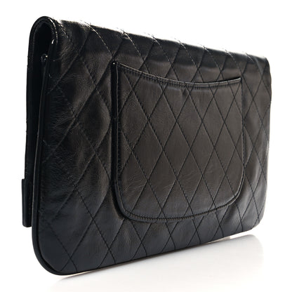 Chanel Shiny Crumpled Calfskin Large 31 Pouch Black 3 of 10