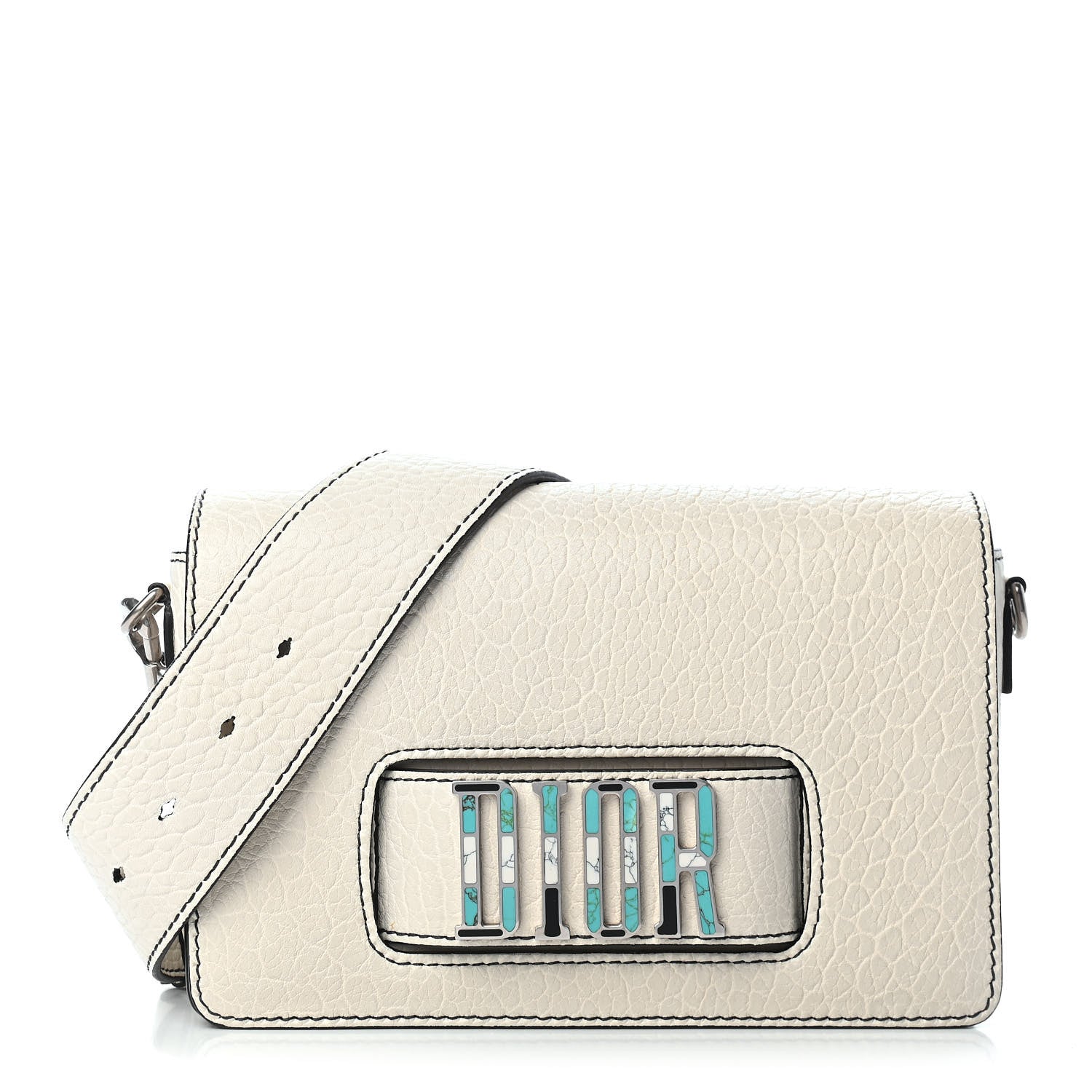 Christian Dior Canyon Grained Lambskin Dio(r)evolution Flap Bag Off White 1 of 9