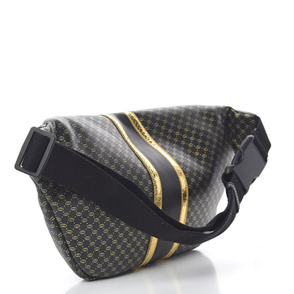 Gucci X DAPPER DAN Calfskin Laminated Ayers GG Micro Monogram Mens Belt Bag Black 3 of 11