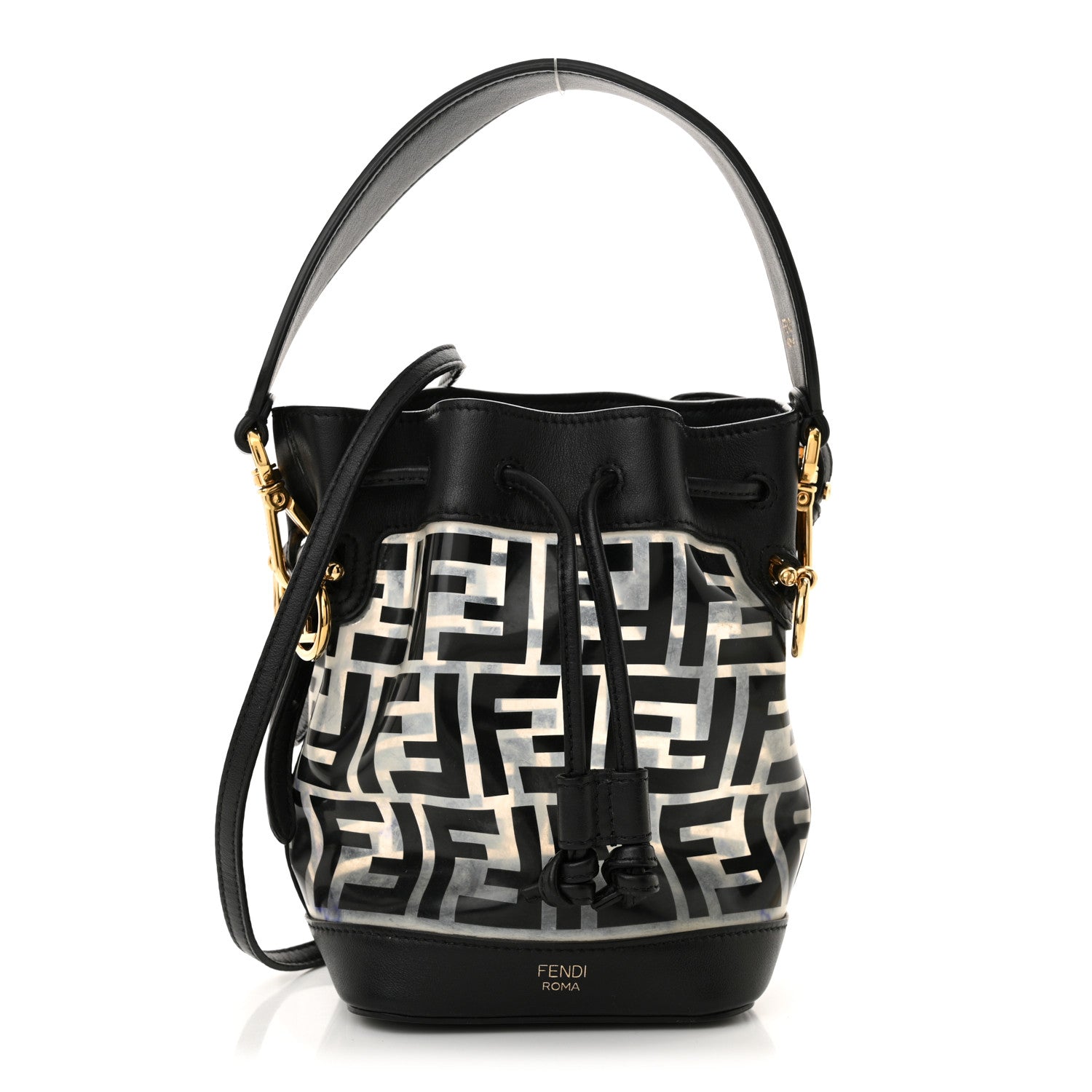 Fendi TPU FF Vitello Grace F is Fendi Mini Mon Tresor Bucket Bag Black 1 of 13