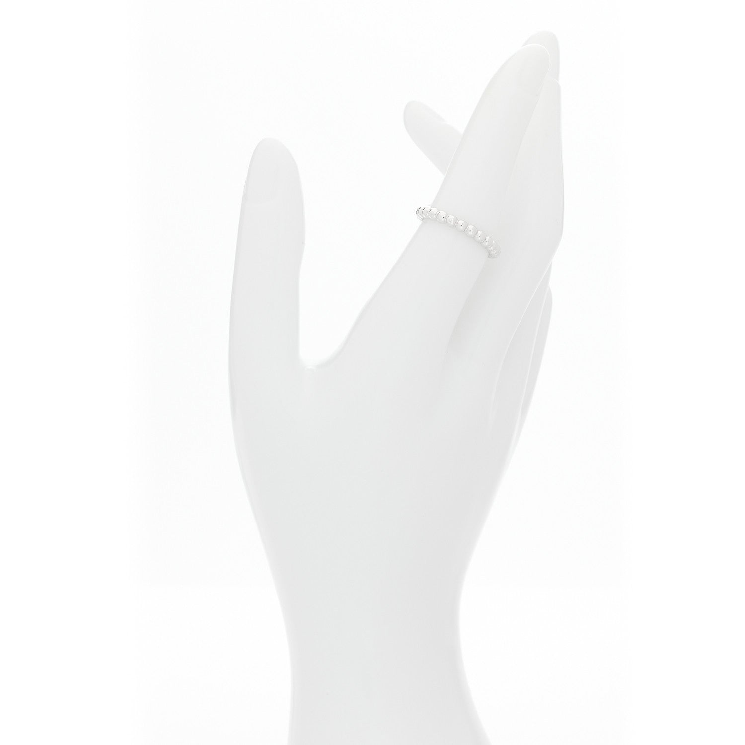 Van Cleef & Arpels 18K White Gold Small Perlee Ring 53 6.5 2 of 5