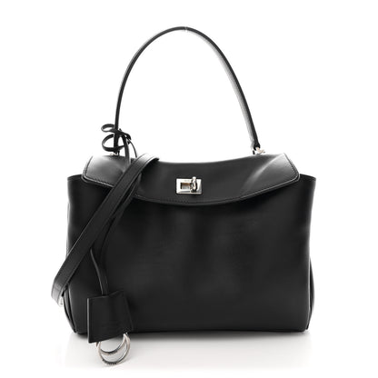 Balenciaga Natural Smooth Calfskin Small Rodeo Top Handle Handbag Black 1 of 10