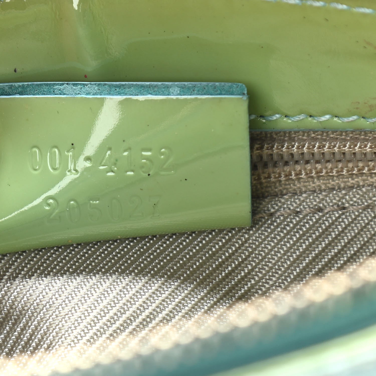 Gucci Canvas Patent Monogram Shoulder Bag Green Blue 7 of 17