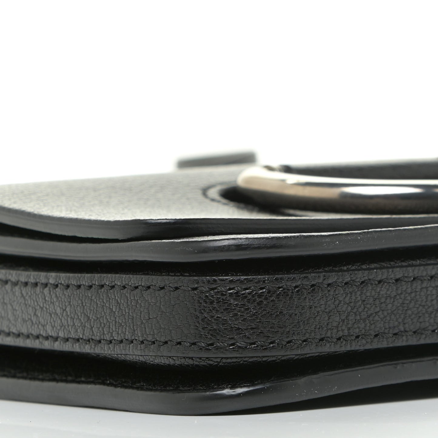 Goatskin Mini D-Ring Bag Black