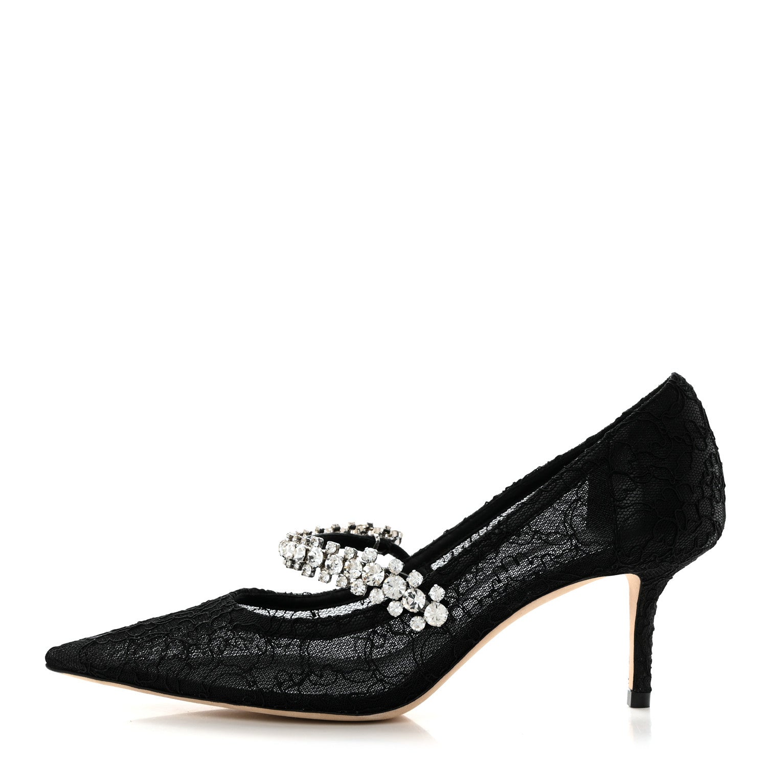 Jimmy Choo Lace Crystal Bing 65 Pumps 37.5 Black 1 of 7