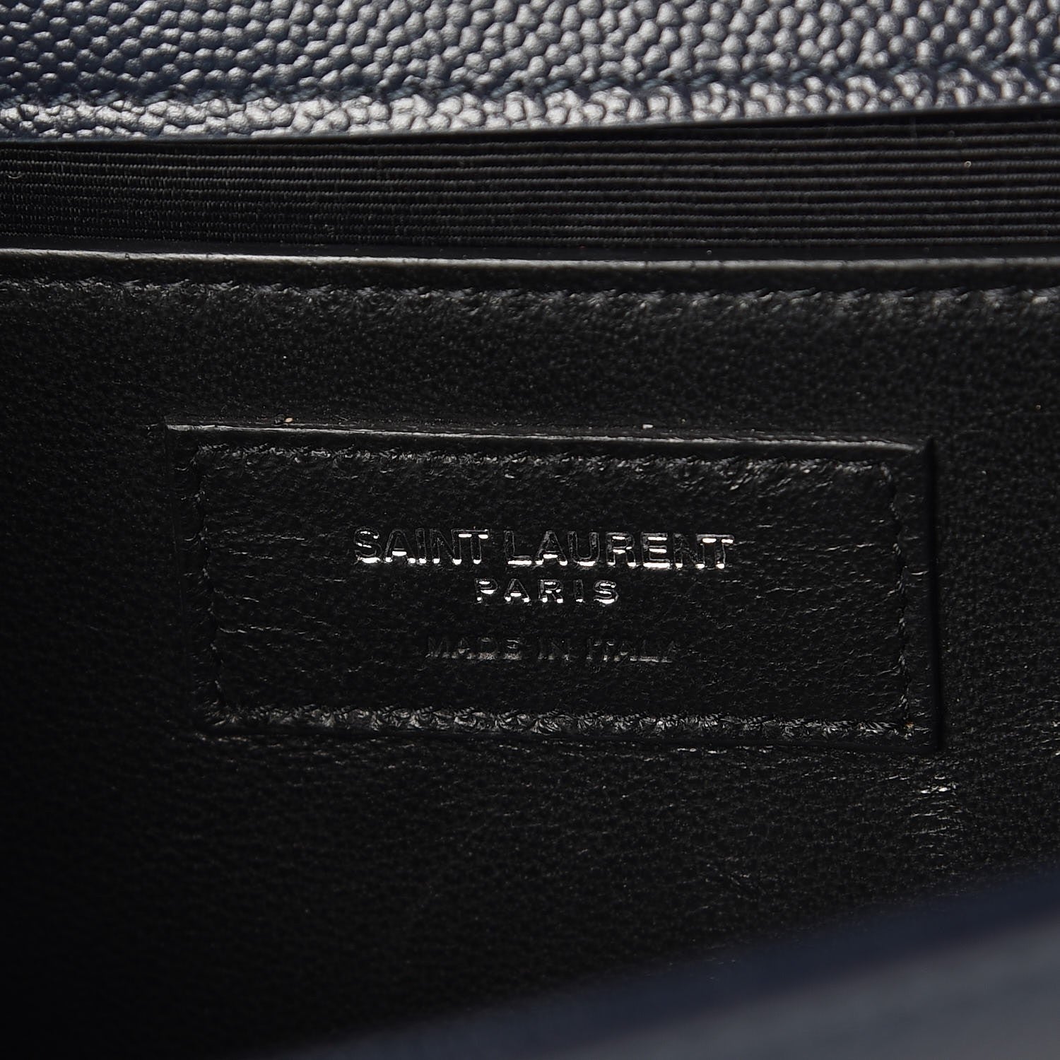 Saint Laurent Grain De Poudre Medium Classic Monogram Kate Satchel Deep Marine 6 of 7