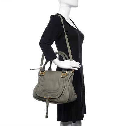 Chloe Calfskin Medium Marcie Satchel Baobab Green 2 of 13