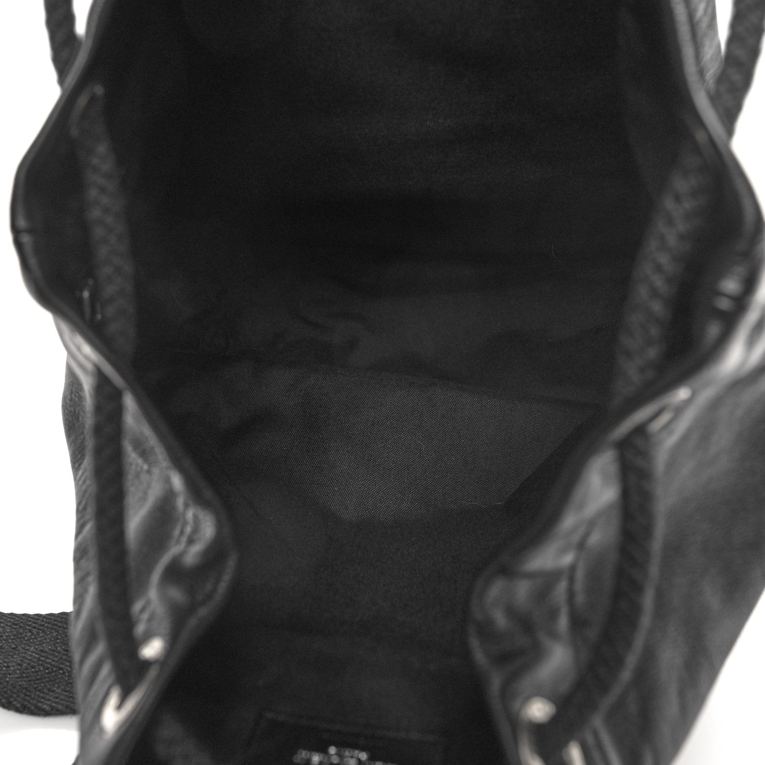 Saint Laurent Smooth Calfskin City Sailor Drawstring Backpack Black 5 of 10