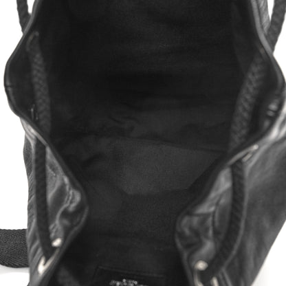 Saint Laurent Smooth Calfskin City Sailor Drawstring Backpack Black 5 of 10