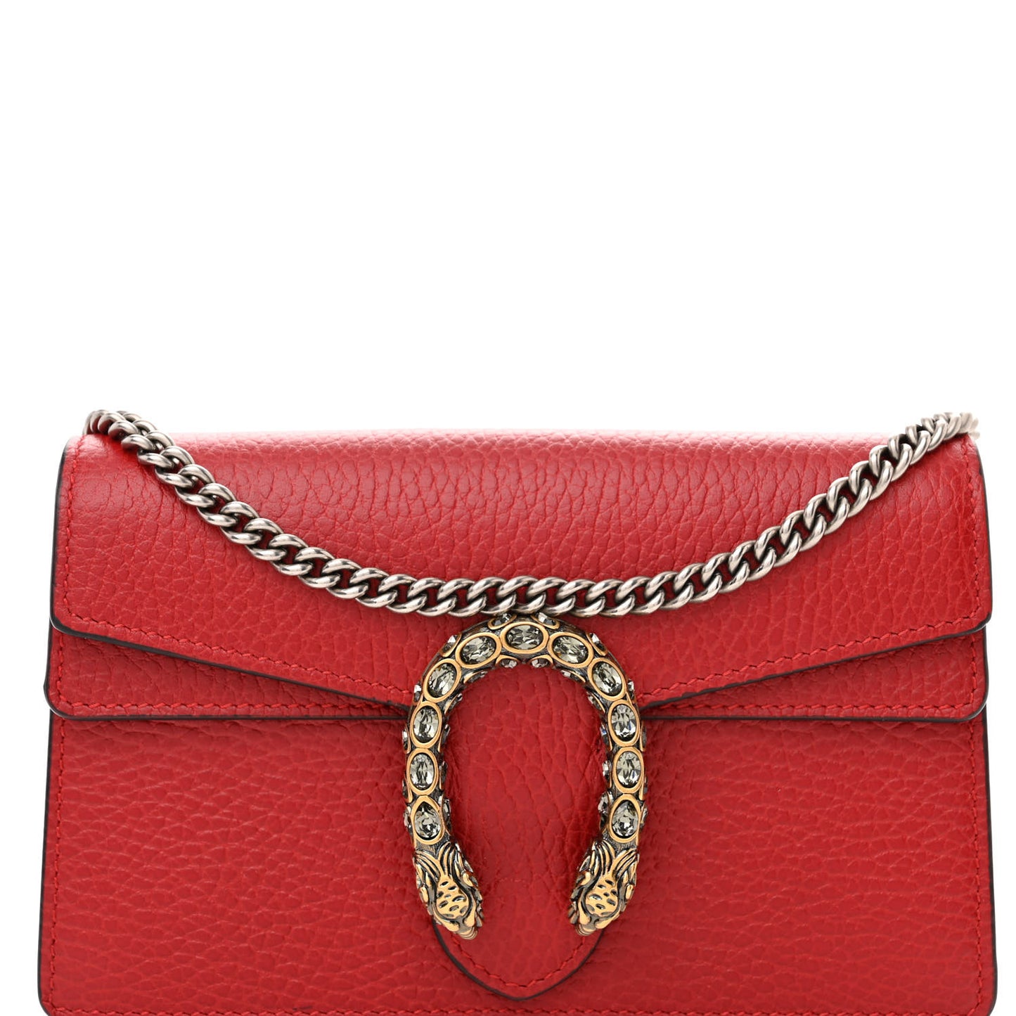 Calfskin Super Mini Dionysus Shoulder Bag Hibiscus Red