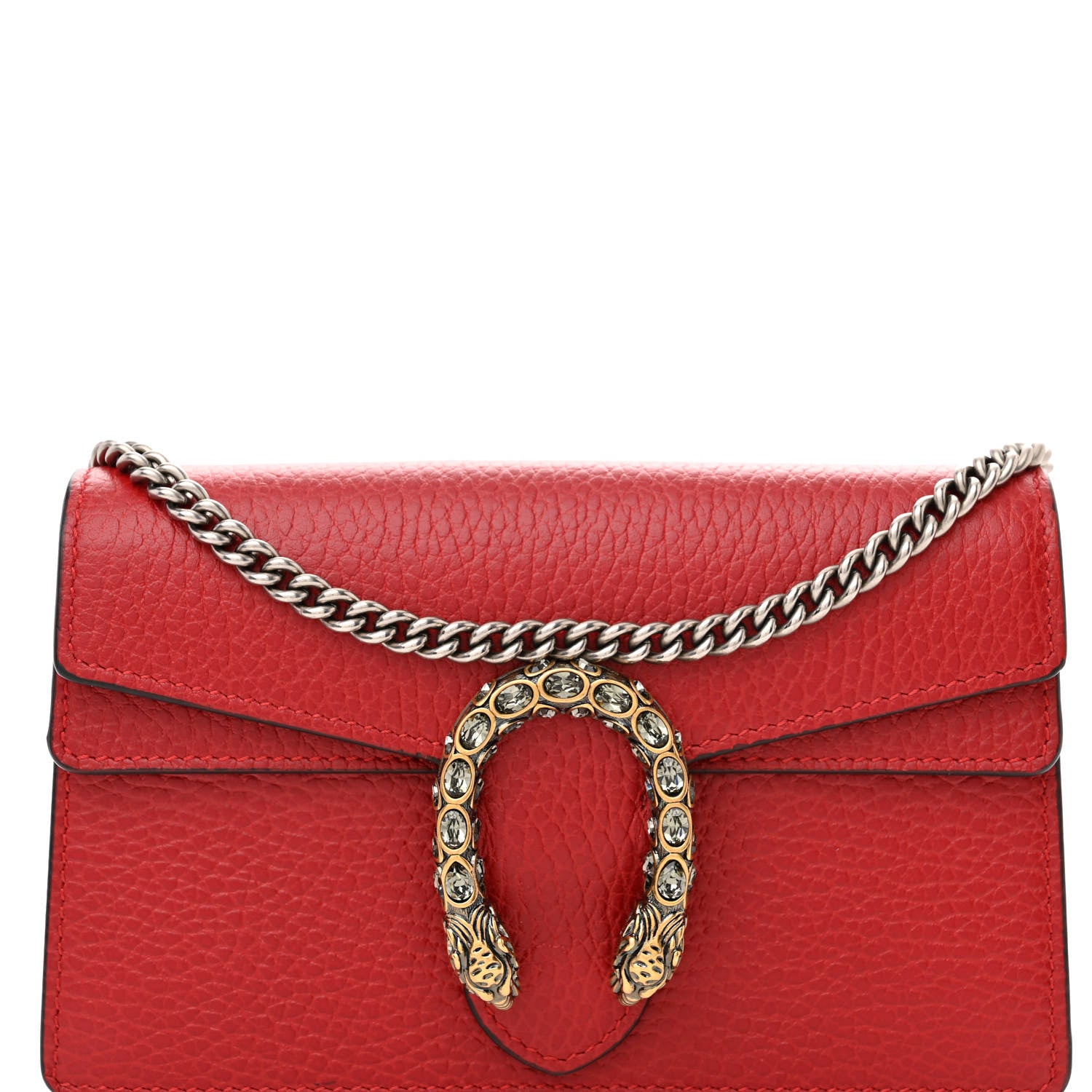 Gucci Calfskin Super Mini Dionysus Shoulder Bag Hibiscus Red 7 of 9