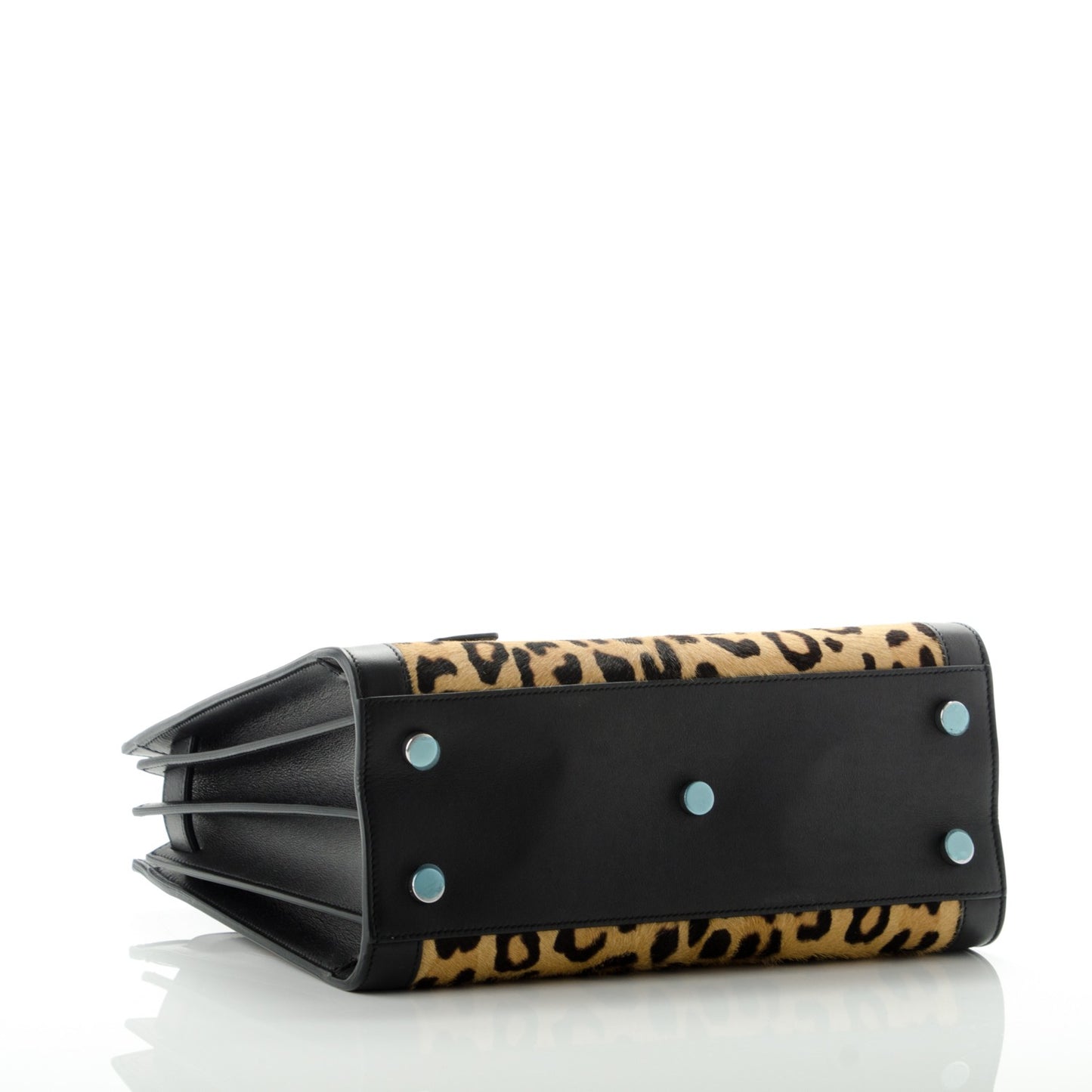 Pony Hair Leopard Print Baby Sac De Jour Black