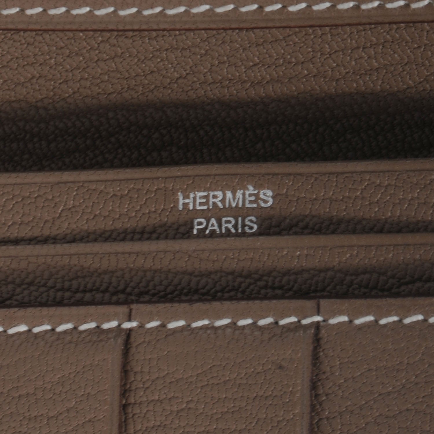 Hermes Chèvre Mysore Bearn Gusset Wallet Etoupe 6 of 7