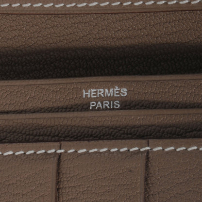 Hermes Chèvre Mysore Bearn Gusset Wallet Etoupe 6 of 7