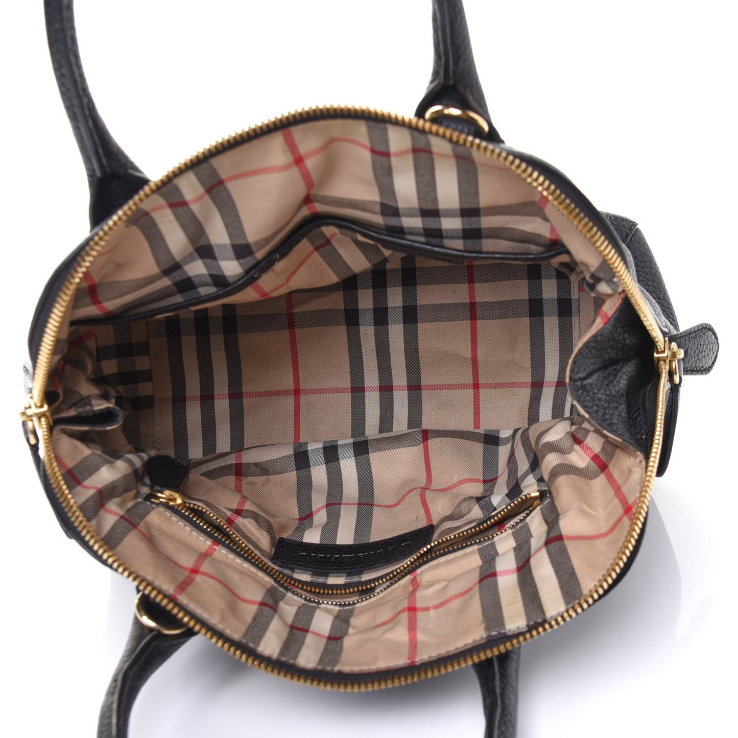 London Grainy Calfskin Small Greenwood Bowling Bag Black
