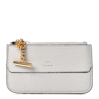 Chloe Grained Calfskin Drew Card Holder Airy Grey 1 of 8