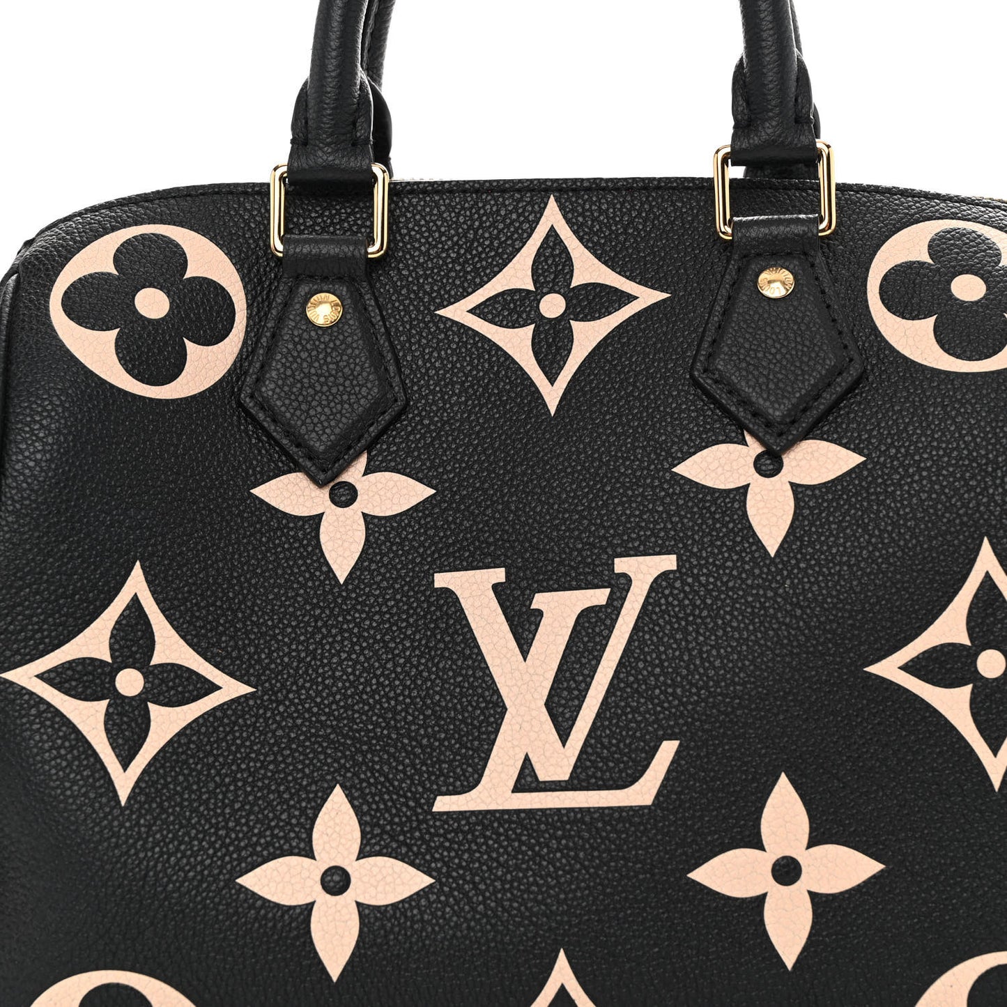Empreinte Monogram Giant Speedy Bandouliere 25 Black Beige