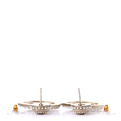 Chanel Pearl CC Drop Earrings Light Gold 3 of 4