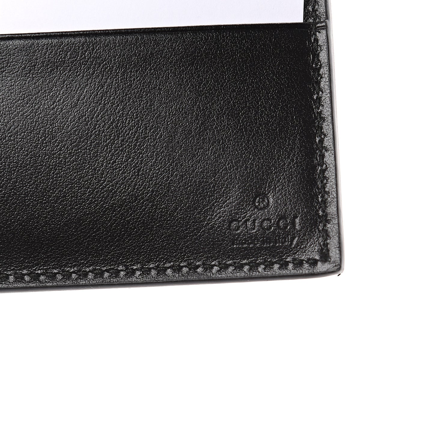 Plutone Calfskin Logo Bi-Fold Wallet Black