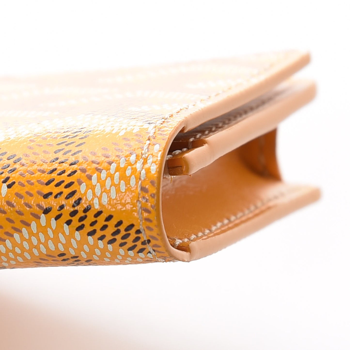 Goyardine Business Card Holder Yellow