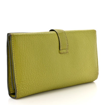 Hermes Chevre Mysore Tri-Fold Bearn Wallet Vert Anis 3 of 13