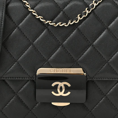Chanel Sheepskin Quilted Beauty Lock Flap Black 7 of 12