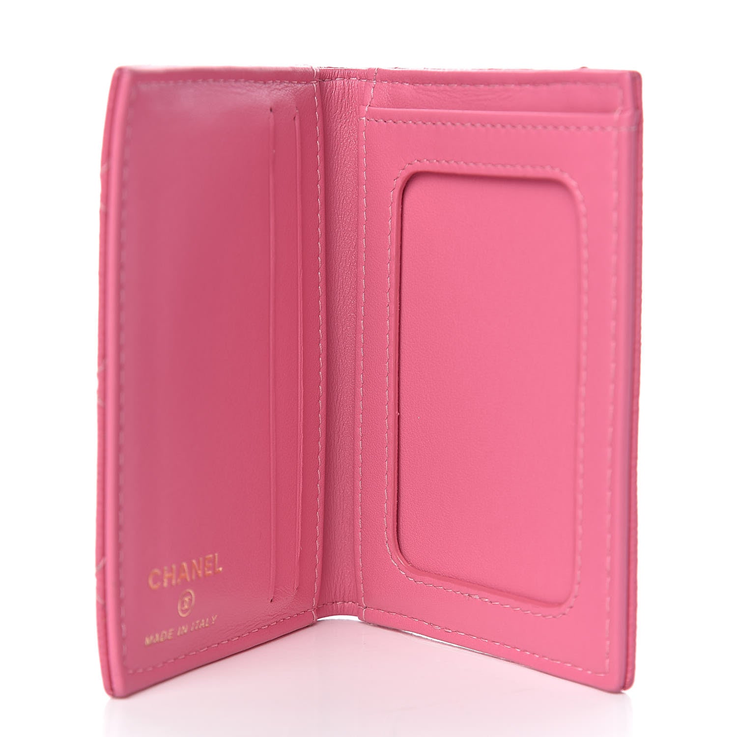 Chanel Caviar Quilted Card Holder Wallet Pink 5 of 15