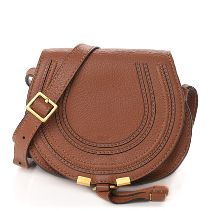 Chloe Calfskin Mini Marcie Round Crossbody Bag Tan 1 of 14