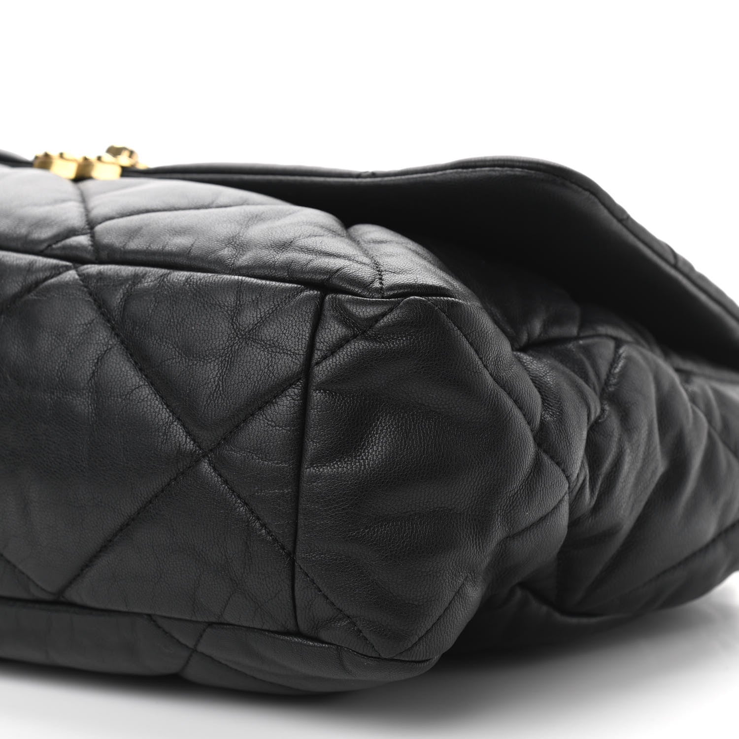 Chanel Goatskin Quilted Maxi Chanel 19 Flap Black 9 of 10