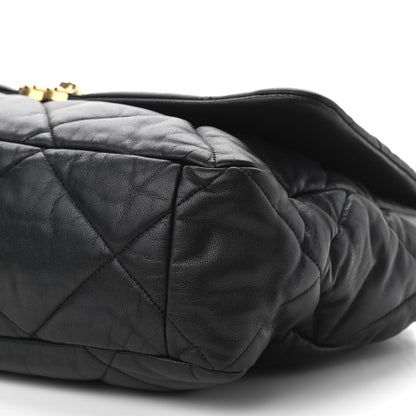Chanel Goatskin Quilted Maxi Chanel 19 Flap Black 9 of 10