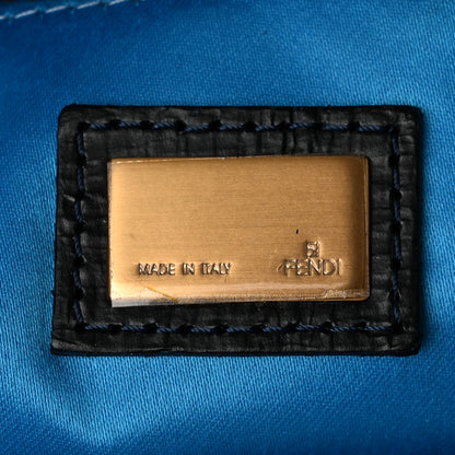 Fendi Wool Flowerland Hobo Blue 6 of 10