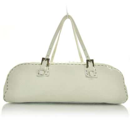 Fendi Calfskin Romano Selleria Bowler White 1 of 10