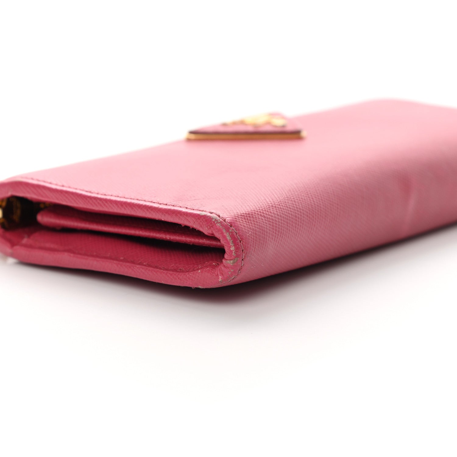 Prada Saffiano Half Zip Wallet Ibisco 11 of 16