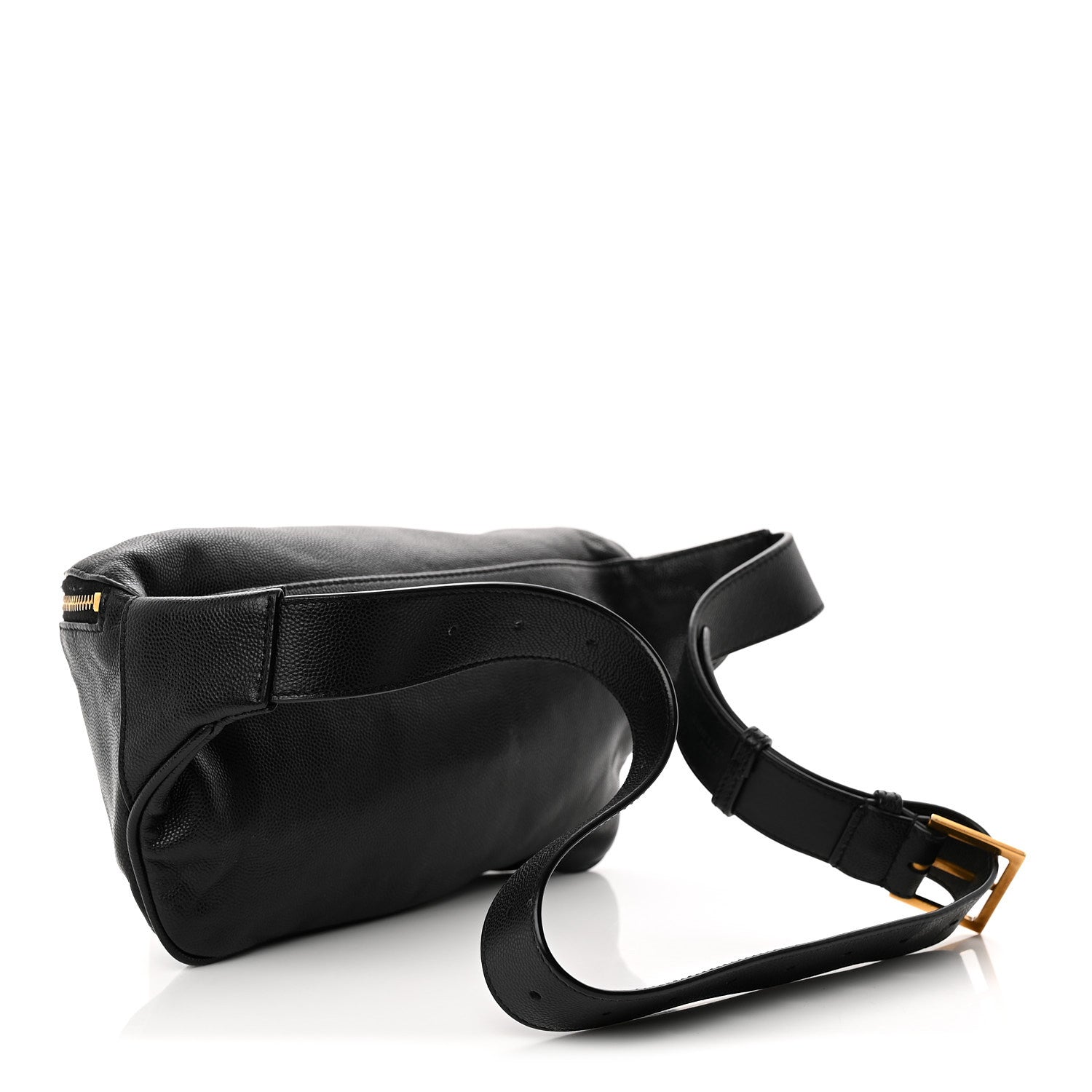 Saint Laurent Grain De Poudre Monogram Belt Bag Black 3 of 10