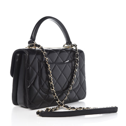 Chanel Lambskin Quilted Small Trendy CC Dual Handle Flap Bag Black 3 of 7