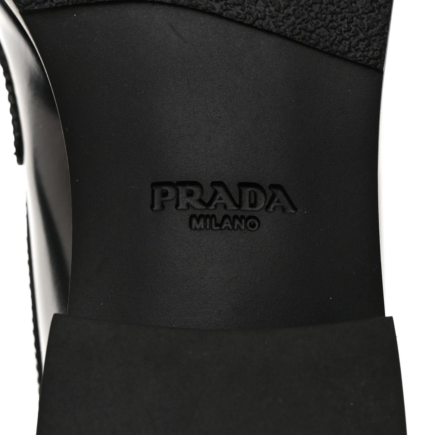 Spazzolato Metal Triangle Logo 50mm Loafers 35 Black