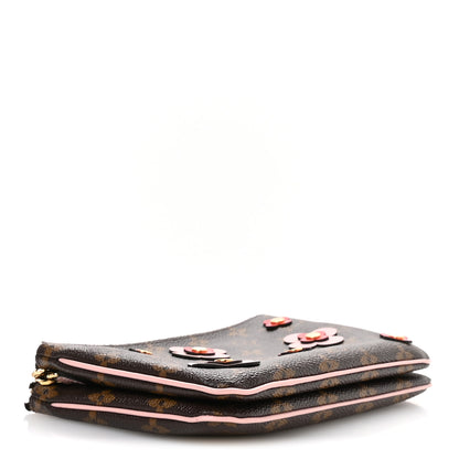 Louis Vuitton Monogram Blooming Flowers Double Zip Pochette 4 of 12