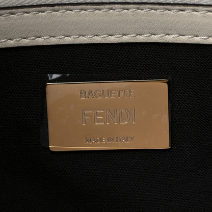 Fendi Vitello Burro Chinese Valentines Day Karligraphy Embroidered Baguette 1997 Pana Rosso Cardinale 7 of 9