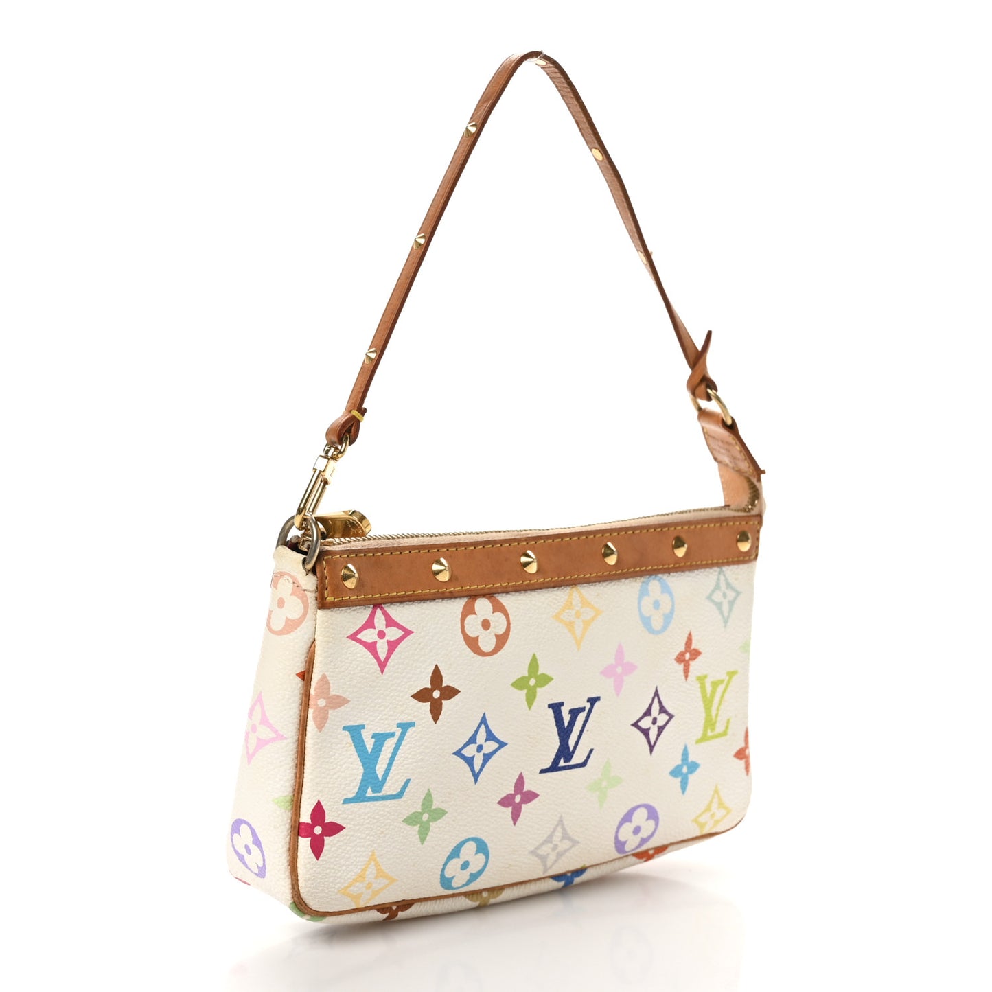 Monogram Multicolor Pochette Accessories White