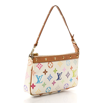 Louis Vuitton Monogram Multicolor Pochette Accessories White 3 of 12
