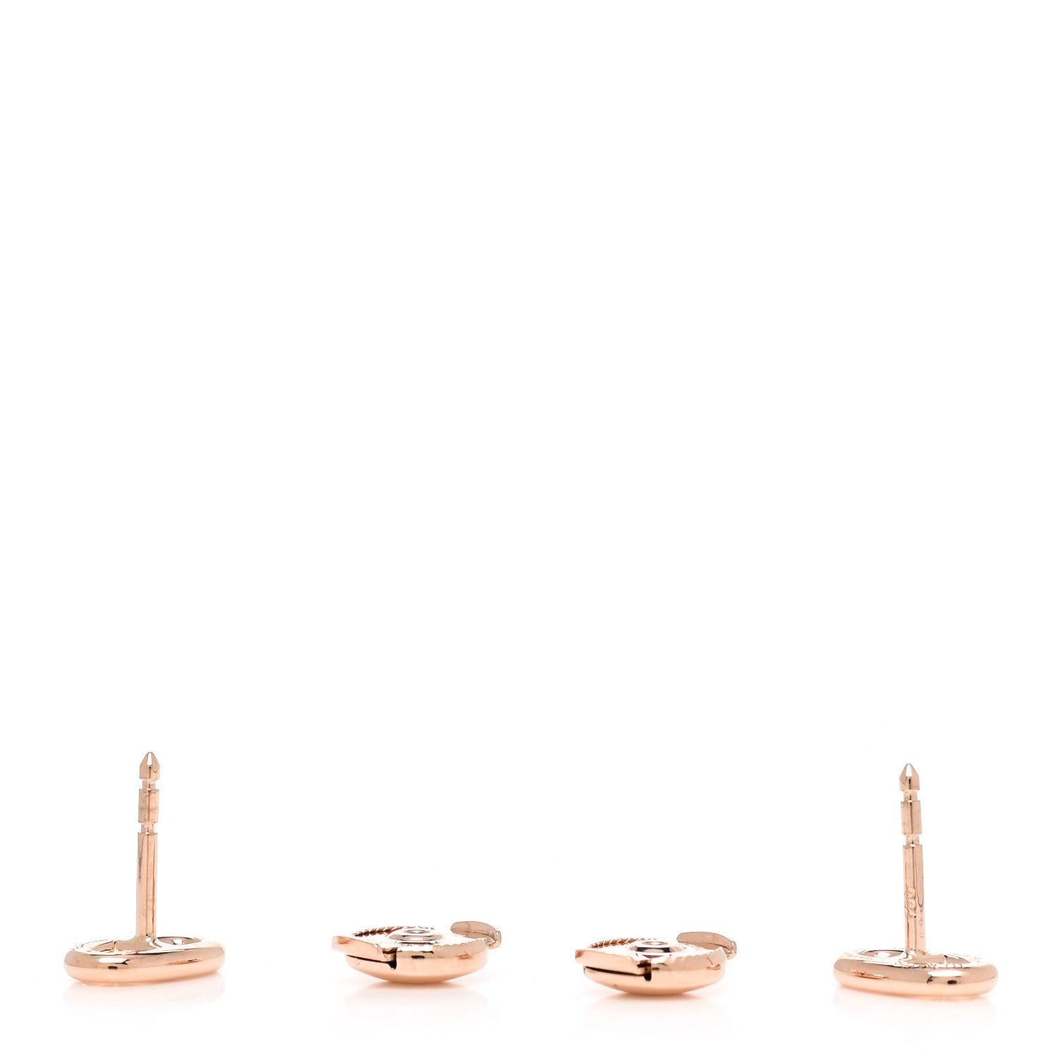 Hermes 18K Rose Gold TPM Farandole Stud Earrings 3 of 4