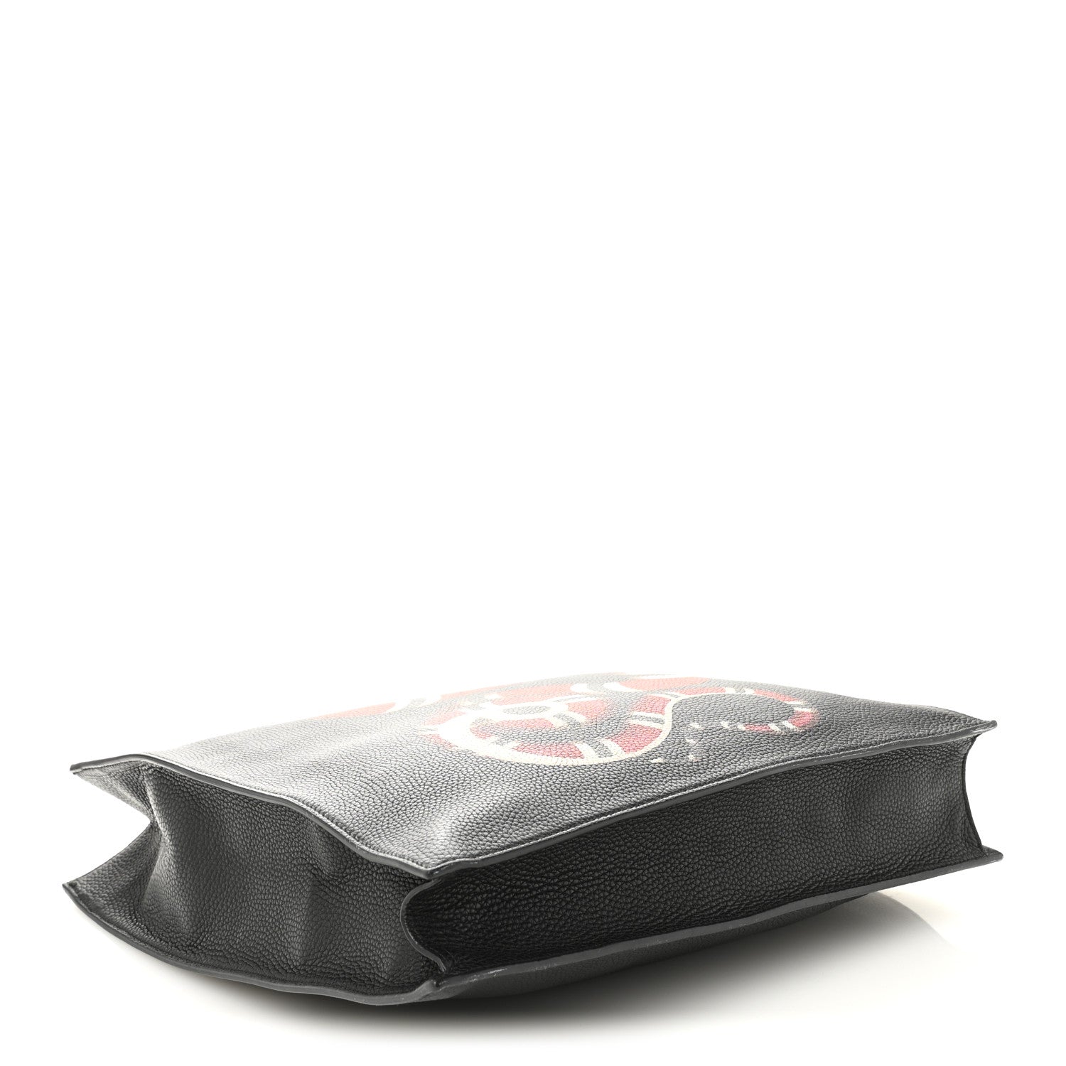 Gucci Calfskin Kingsnake Print Vertical Tote Black 4 of 11