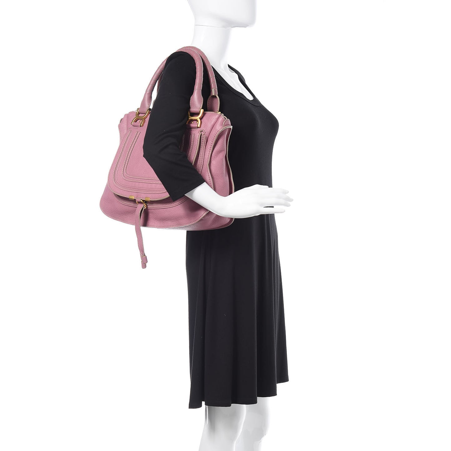 Calfskin Medium Marcie Satchel Velvet Mauve