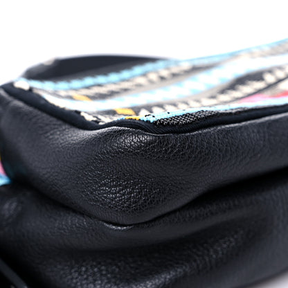 Valentino Garavani Pebbled Calfskin Beaded Rockstud Belt Bag Black 7 of 12