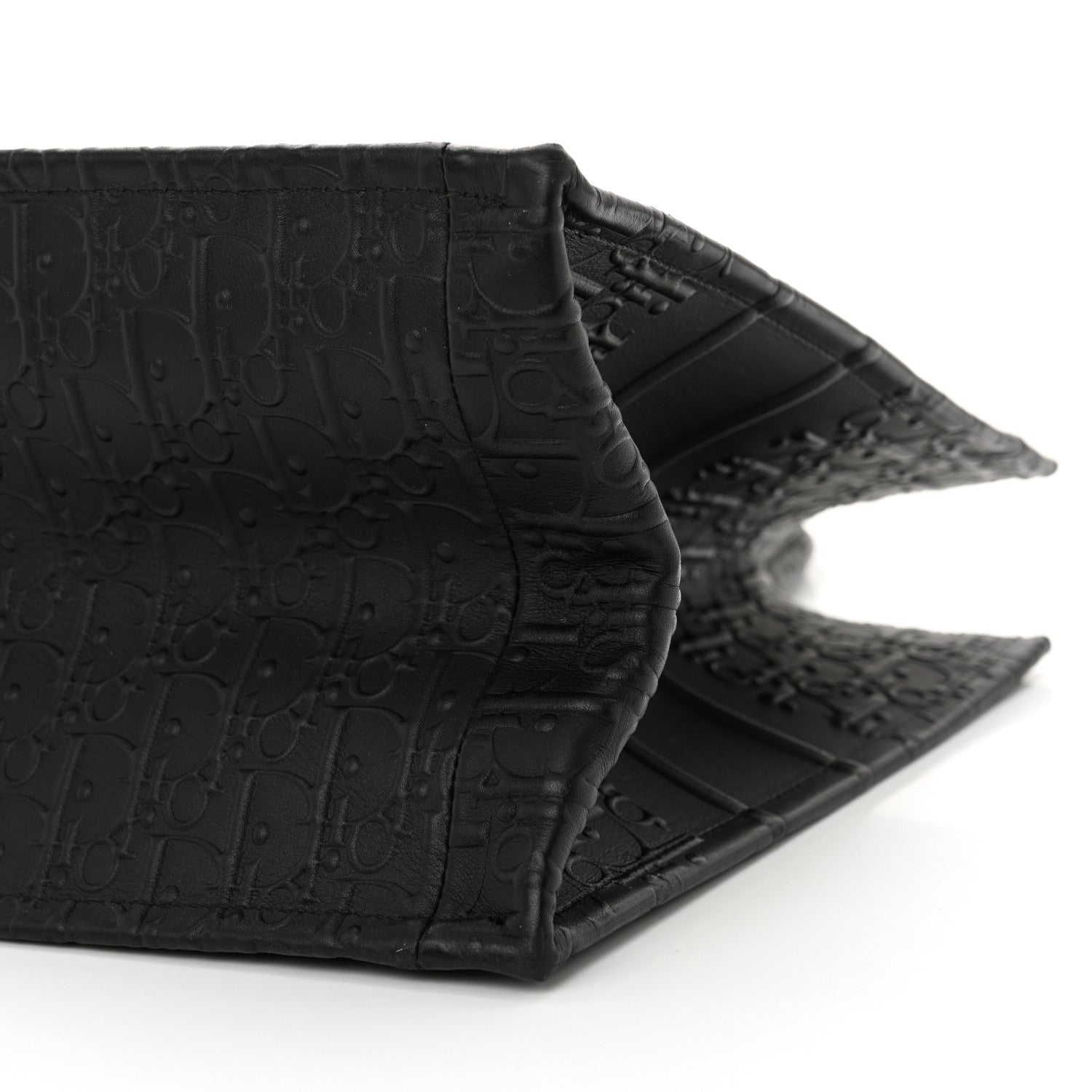 Christian Dior Oblique Calfskin Embossed Medium Book Tote Black 10 of 10