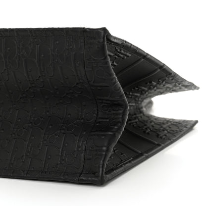 Christian Dior Oblique Calfskin Embossed Medium Book Tote Black 10 of 10