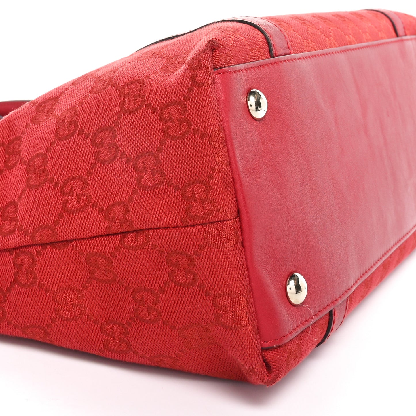 Monogram Abbey Medium Tote  Red